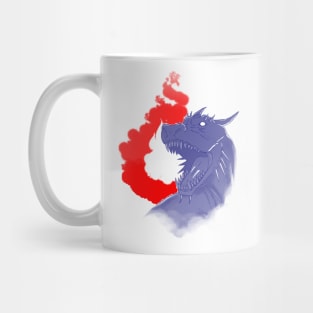 Dragon and Flame- Red, White And Blue Version Mug